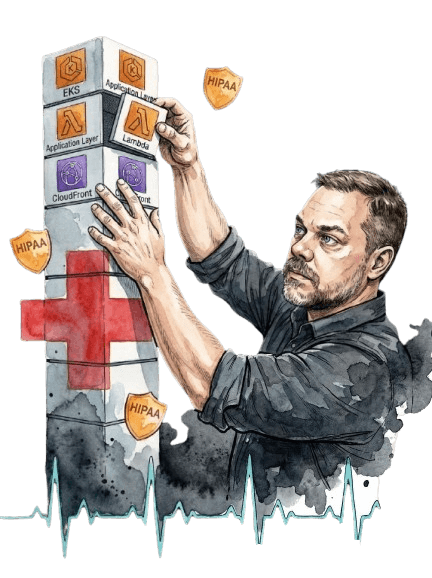 Guy building enterprise systems with AWS and HIPAA compliance